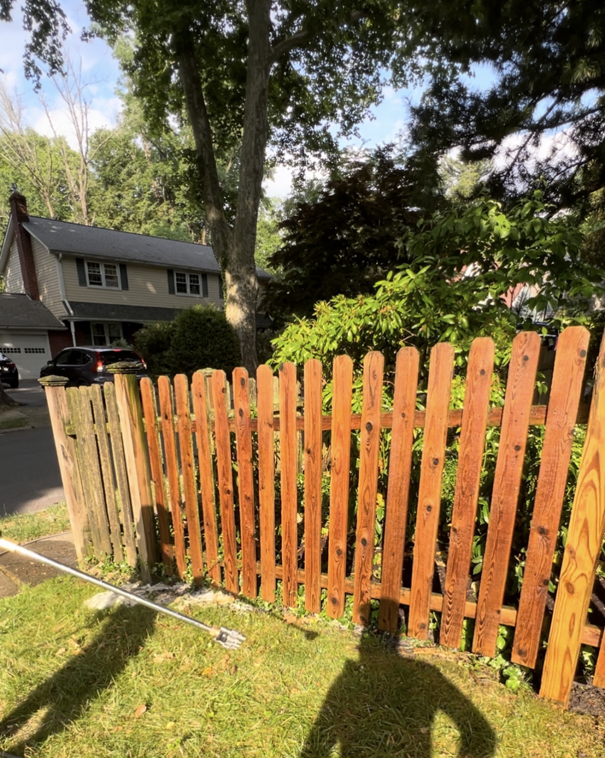 Wood Fence Cleaning & Restoration in Merion Station, PA – Bringing Back the Natural Grain